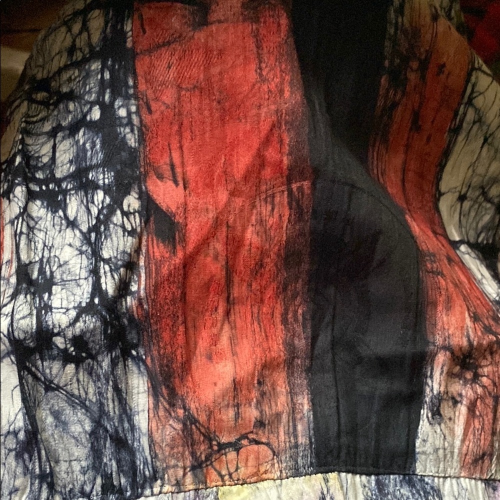 Tie Dye fun print oversized jumpsuit overall utility suit hand dyed batik fabric - Picture 13 of 13